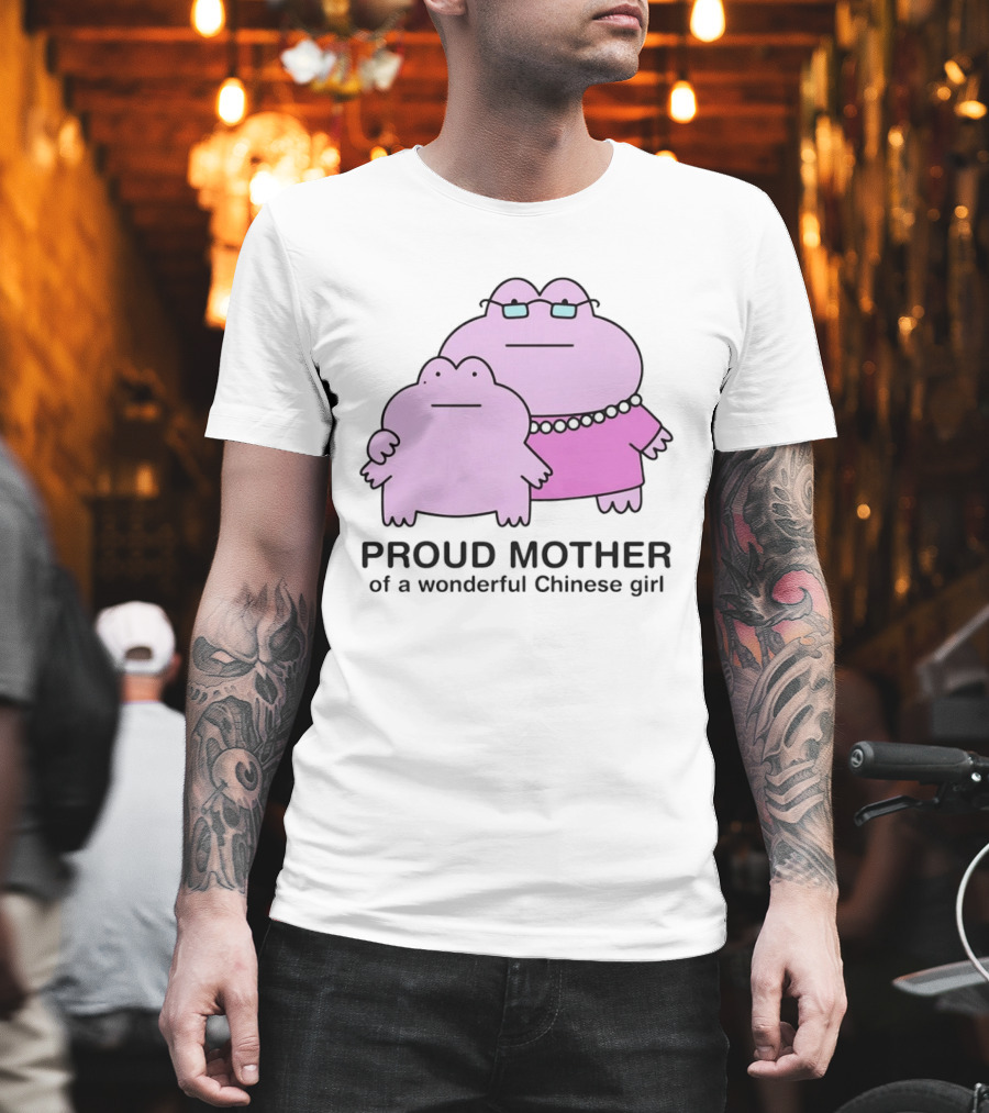 Proud Mother Of A Wonderful Chinese Girl Cartoon Characters T-Shirt