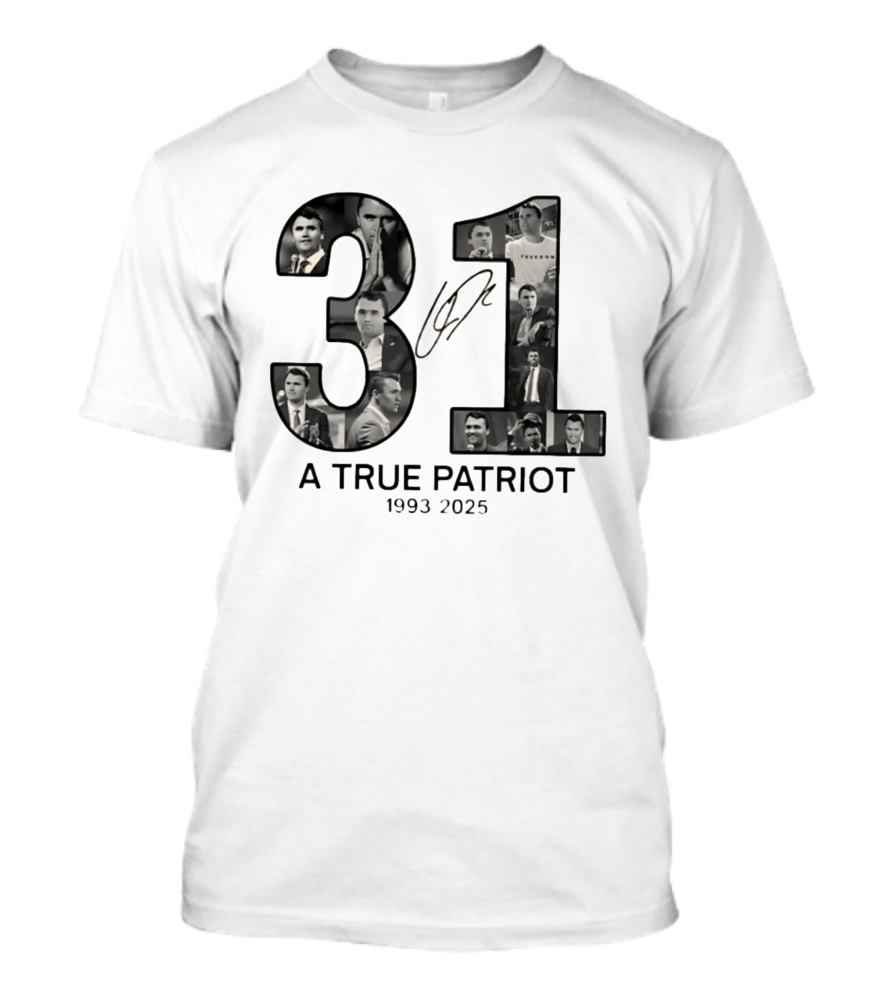 Thank You Charlie Kirk 31 A True Patriot 1993 2025 T-Shirt