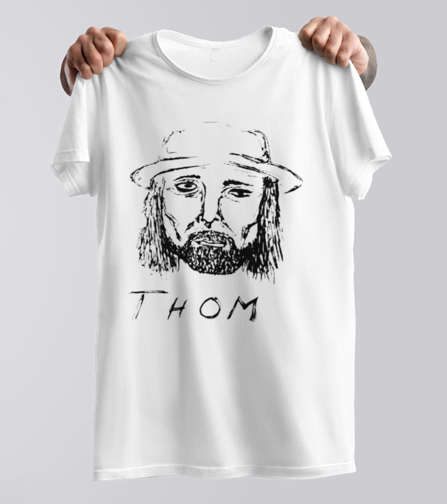 Thom Yorke Sketch Illustrated Hat T-Shirt