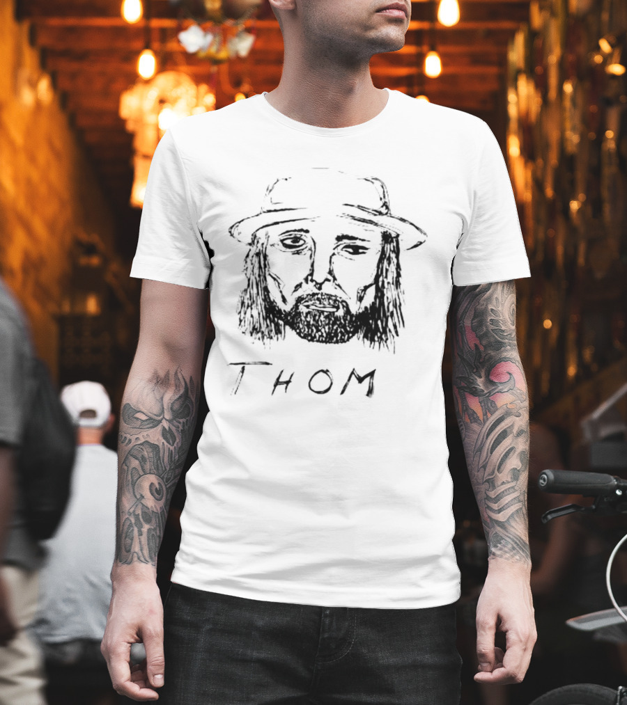 Thom Yorke Sketch Illustrated Hat T-Shirt