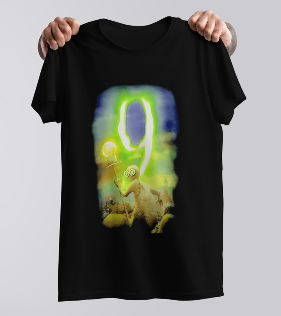 9 Movie Iconic Character With Light Bulb Staff And Gas Mask T-Shirt