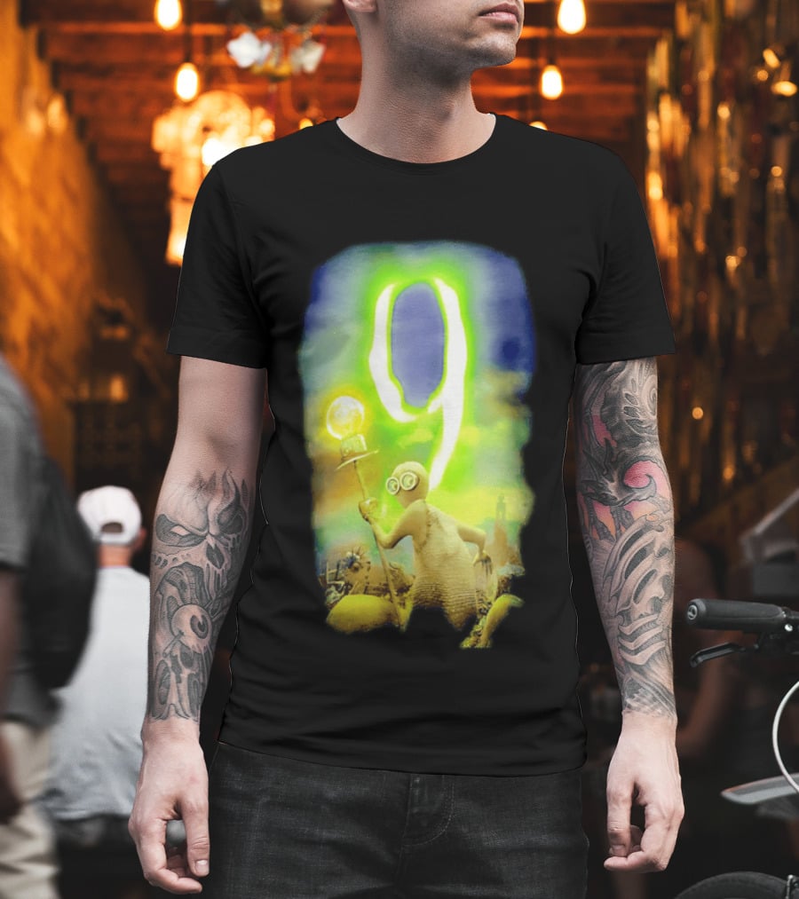 9 Movie Iconic Character With Light Bulb Staff And Gas Mask T-Shirt