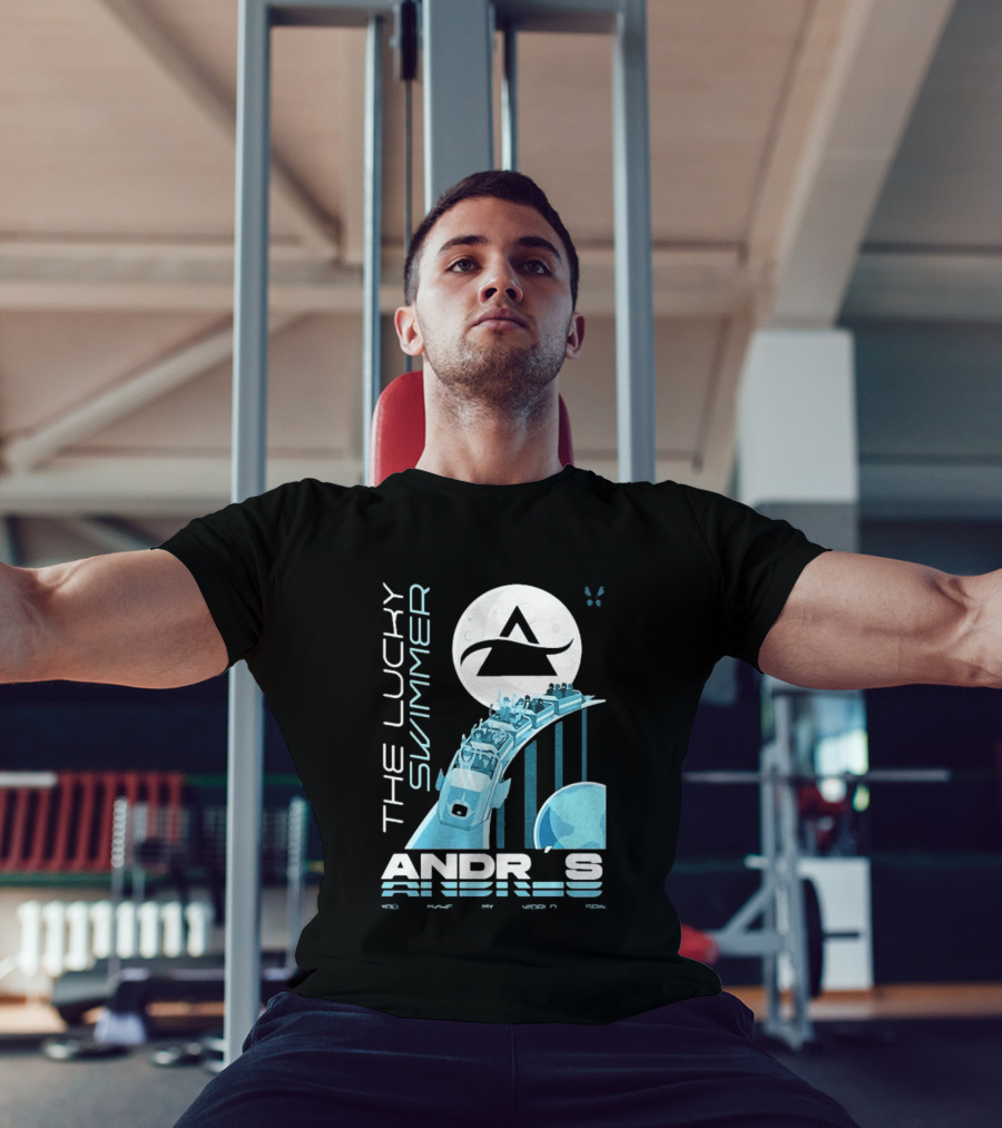 The Lucky Swimmer Andrés Roller Adventure Moon T-Shirt