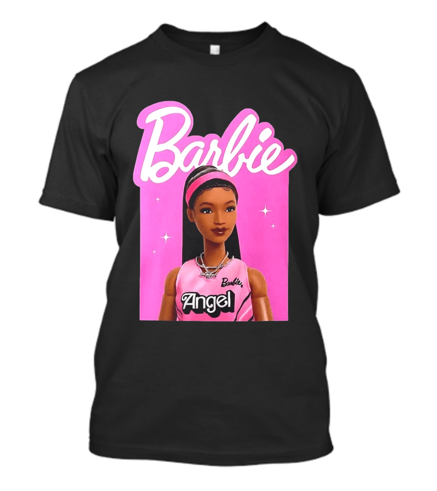 Angel Reese Barbie Doll Basketball Jersey Pink T-Shirt