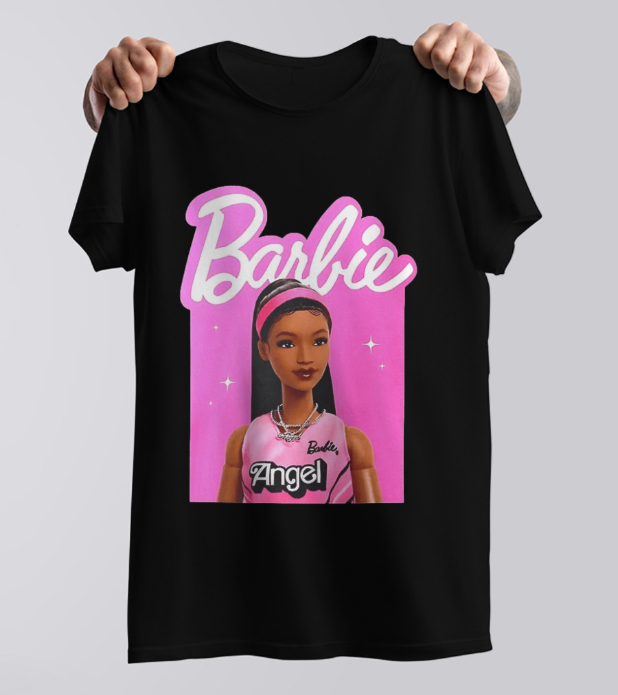 Angel Reese Barbie Doll Basketball Jersey Pink T-Shirt