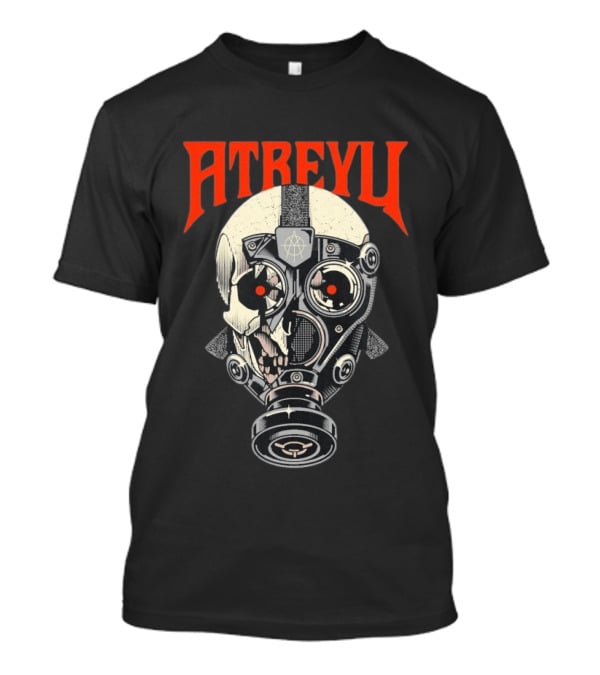 Atreyu Skull Gas Mask With Red Eyes T-Shirt