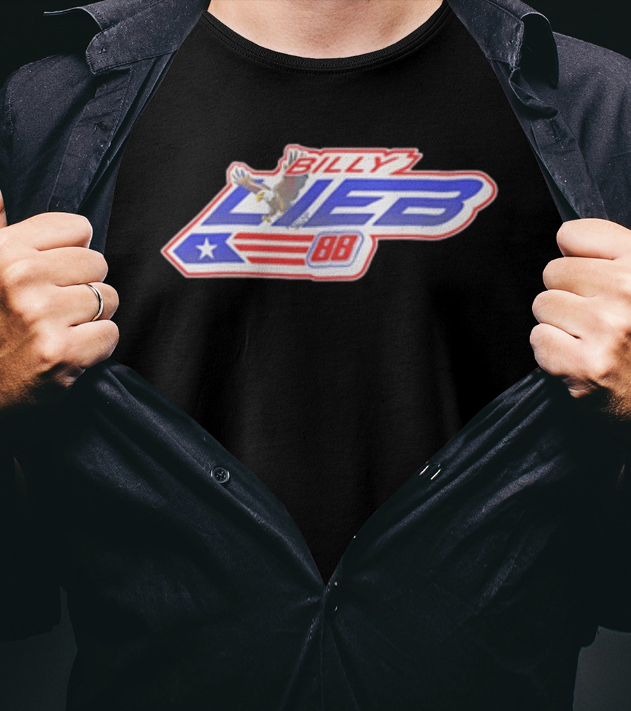 Billy Lieb No 88 Racing Driver American Eagle And Flag T-Shirt