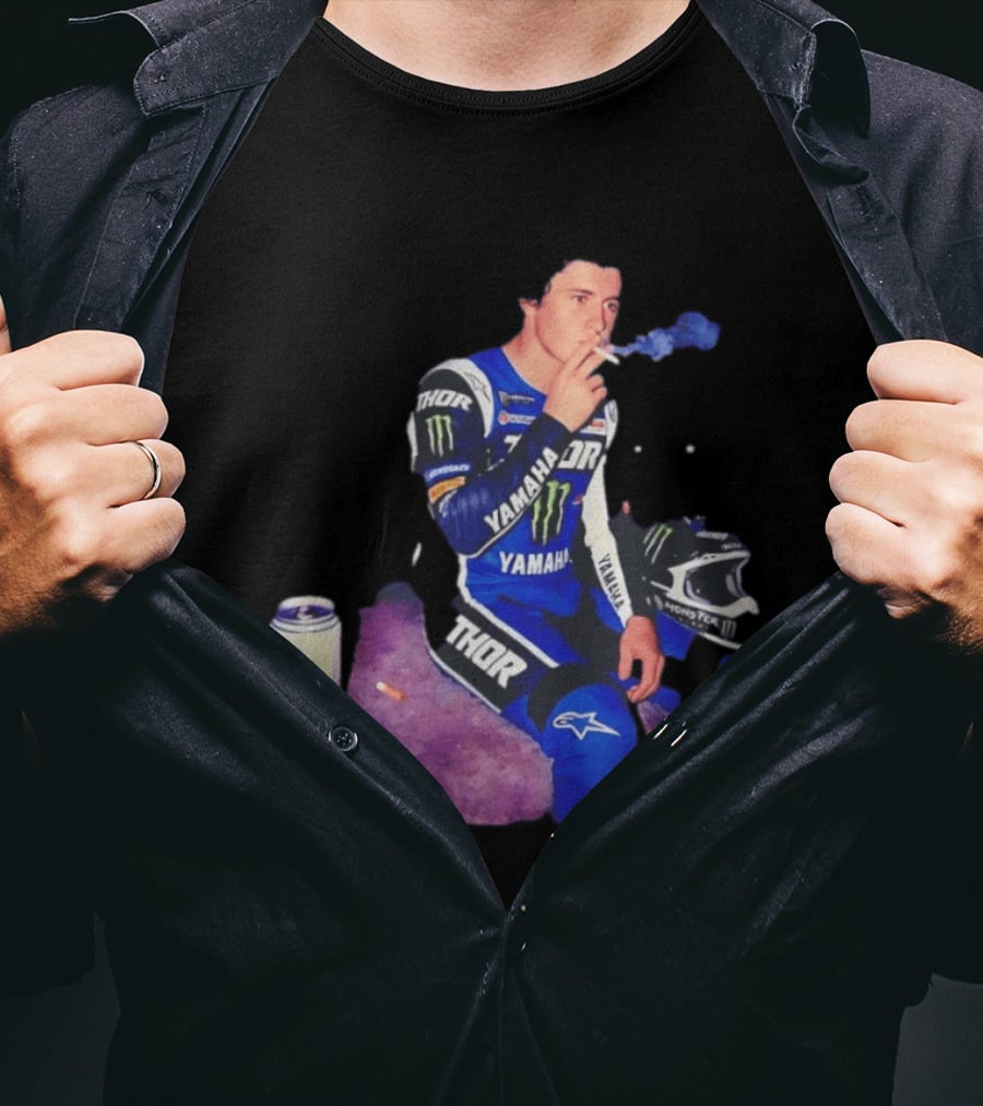 Haiden Deegan Yamaha Thor Monster Energy Smoking Image T-Shirt