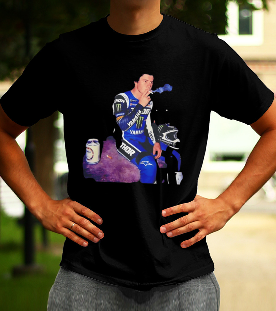 Haiden Deegan Yamaha Thor Monster Energy Smoking Image T-Shirt