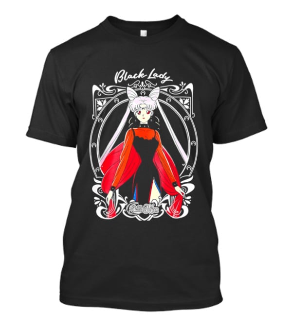 Black Lady Sailor Moon Anime Character Art Nouveau T-Shirt