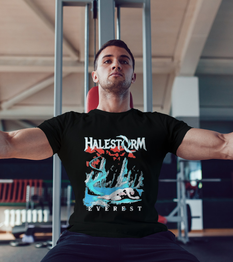 Halestorm Everest Distressed Surreal Mountain Landscape T-Shirt