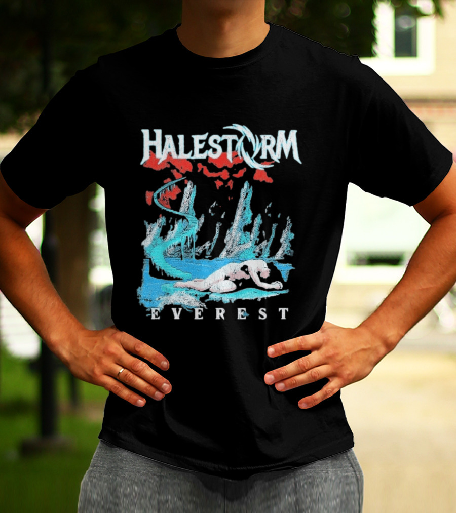 Halestorm Everest Distressed Surreal Mountain Landscape T-Shirt