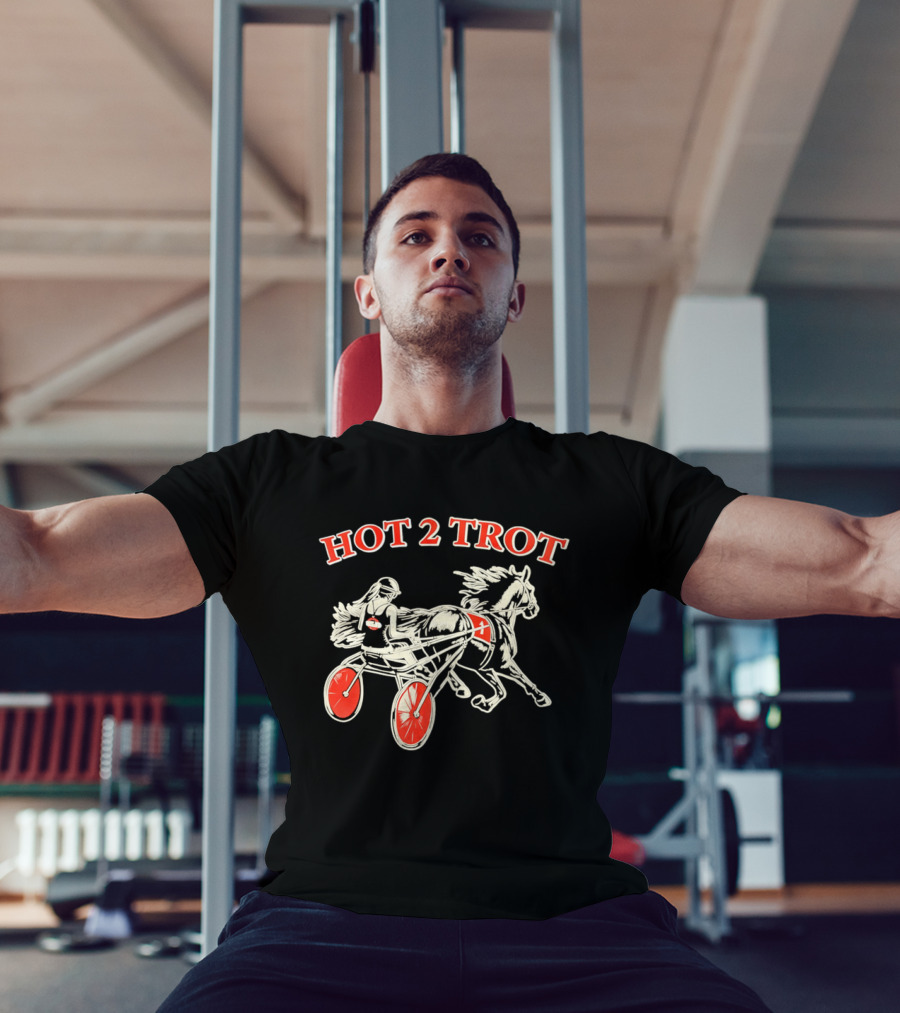 Hot 2 Trot Harness Racing Driver And Horse T-Shirt
