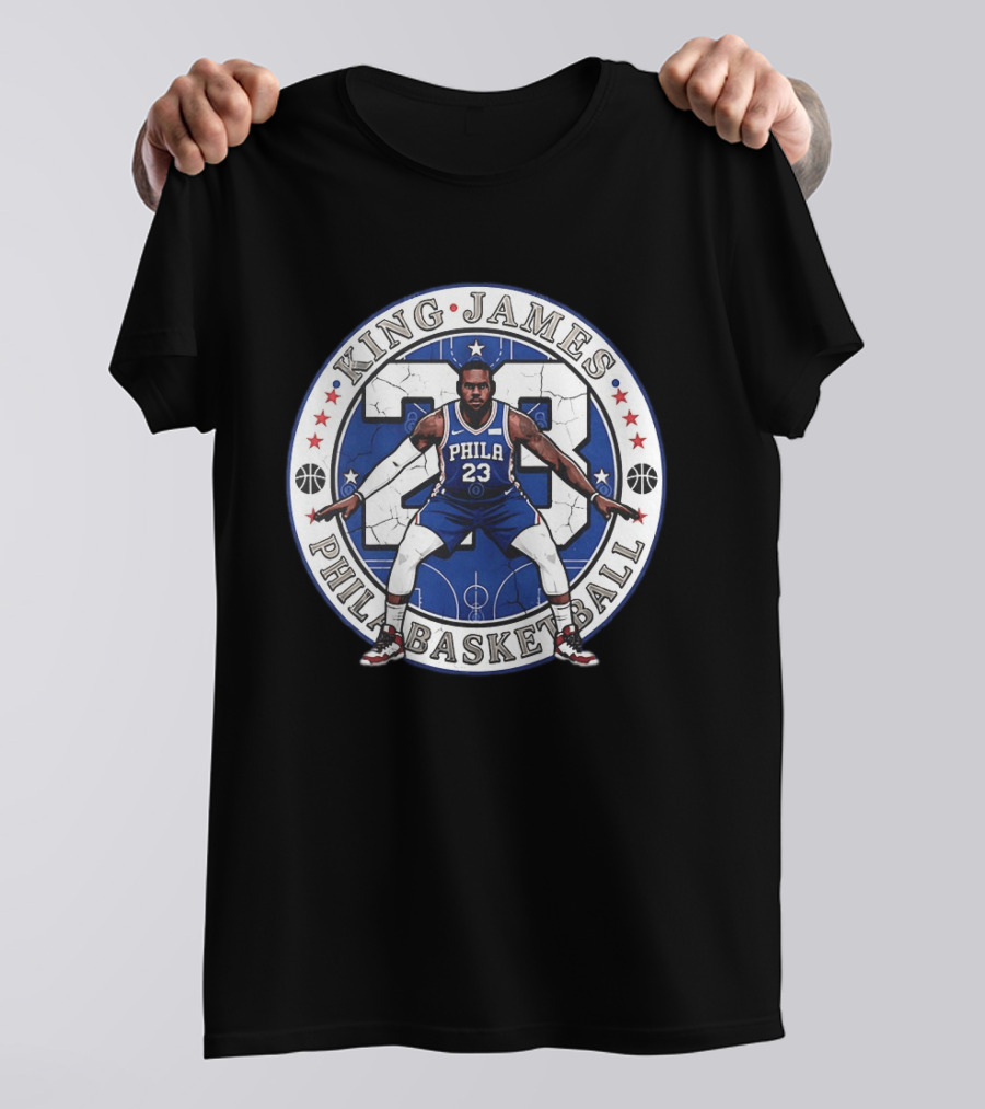 King James 23 Phila Basketball Philadelphia 76ers LeBron James T-Shirt