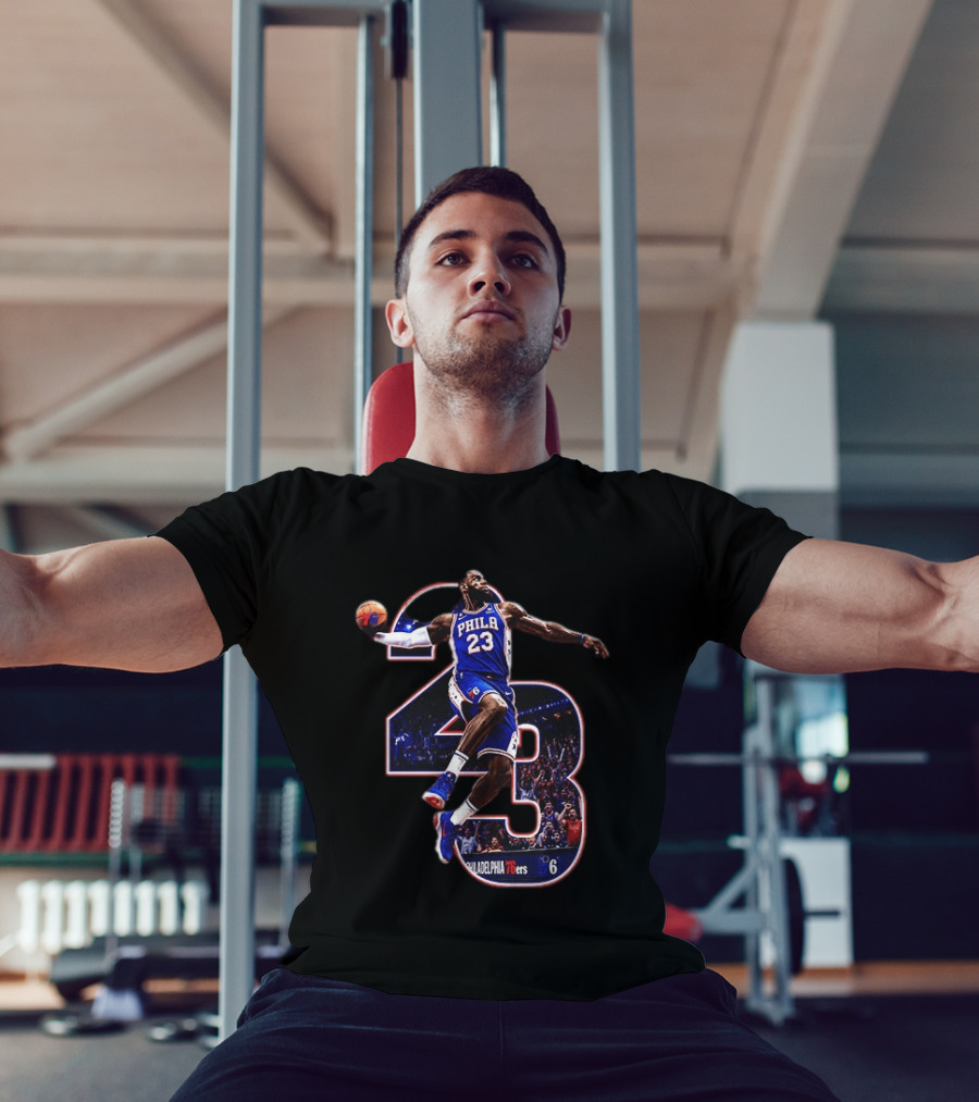 Philadelphia 76ers LeBron James 23 NBA Jump Dunk T-Shirt