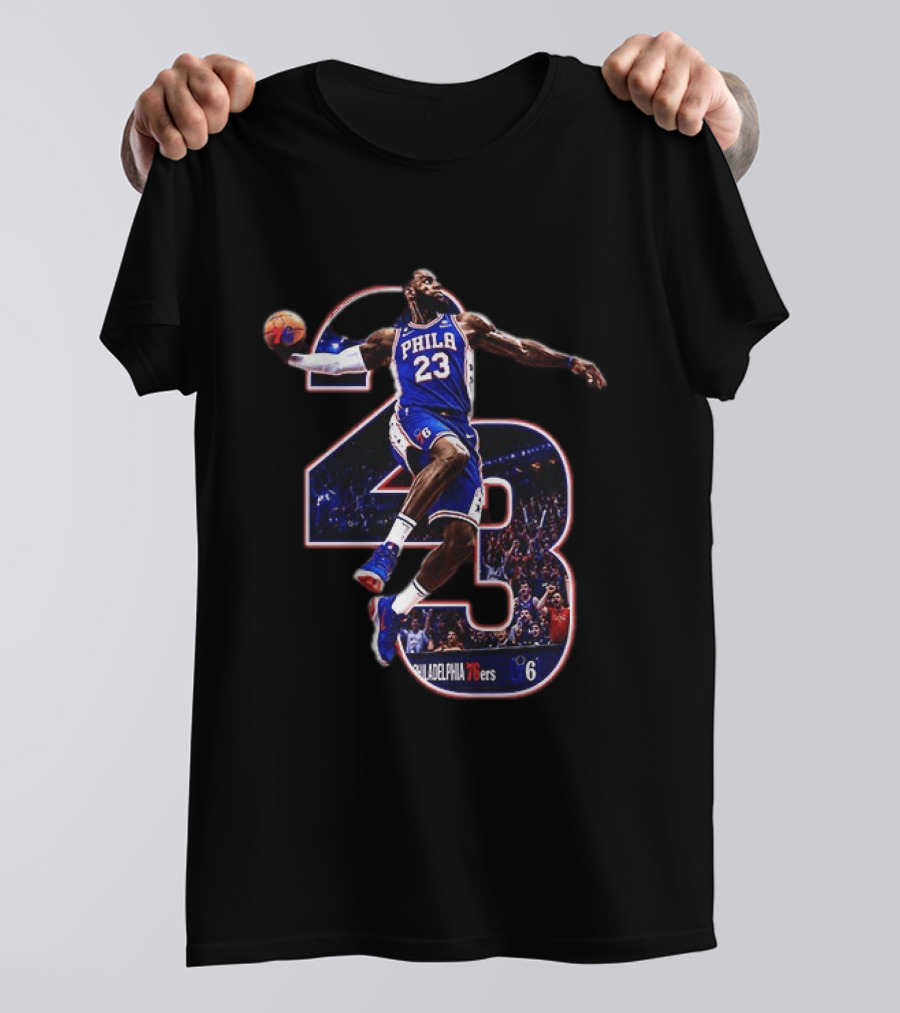 Philadelphia 76ers LeBron James 23 NBA Jump Dunk T-Shirt
