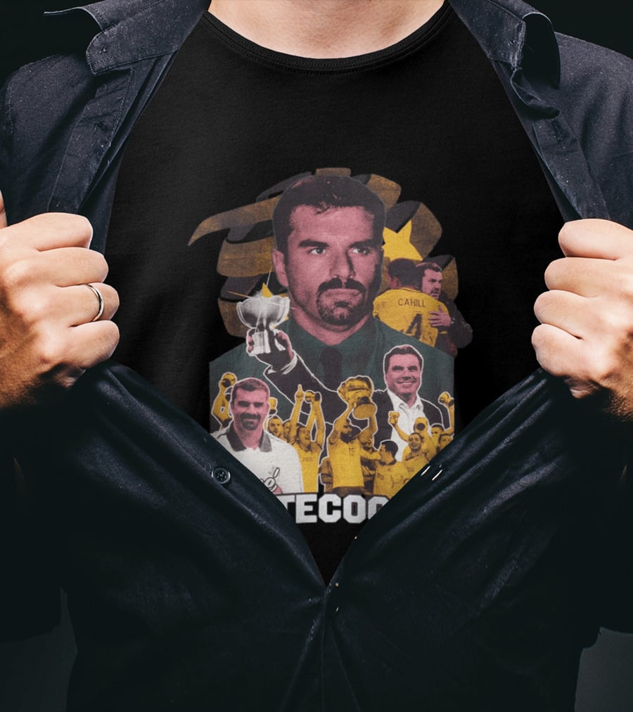 Ange Postecoglou Victory Celebration Collage Champions Cup Cahill T-Shirt