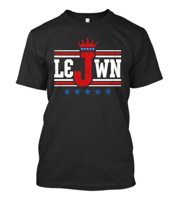Philadelphia 76ers LeJWN NBA Crown Stars T-Shirt
