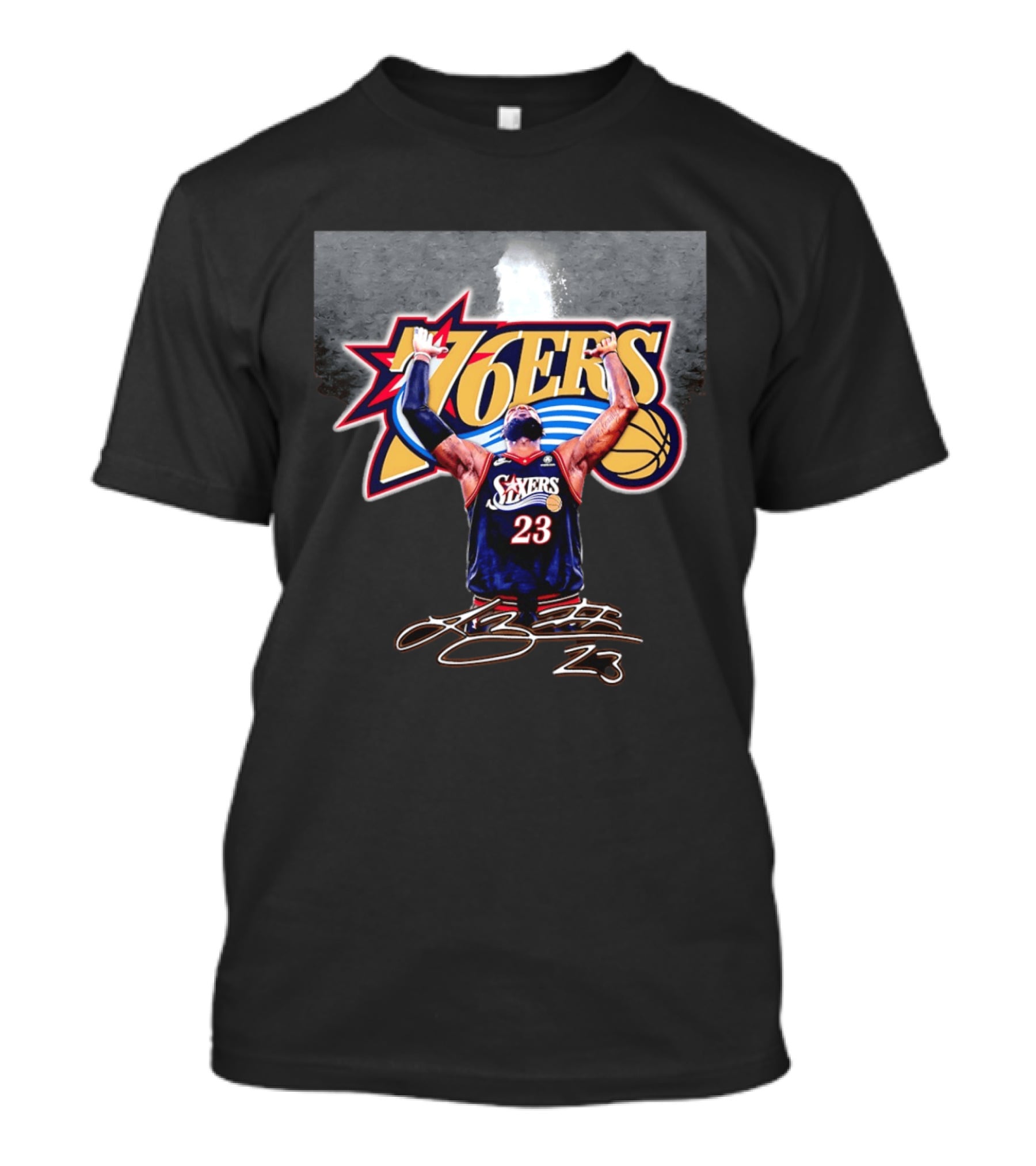 Philadelphia 76ers LeBron James Number 23 Basketball Celebration T-Shirt