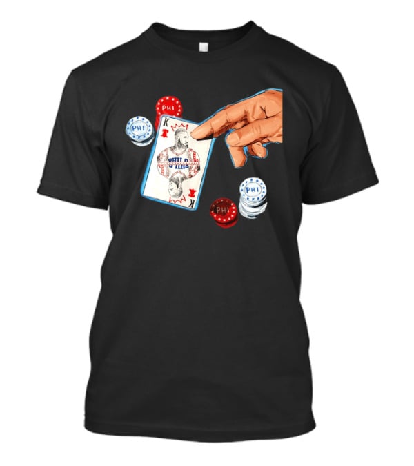 Philadelphia 76ers King Playing Card LeBron James The Last Hand T-Shirt