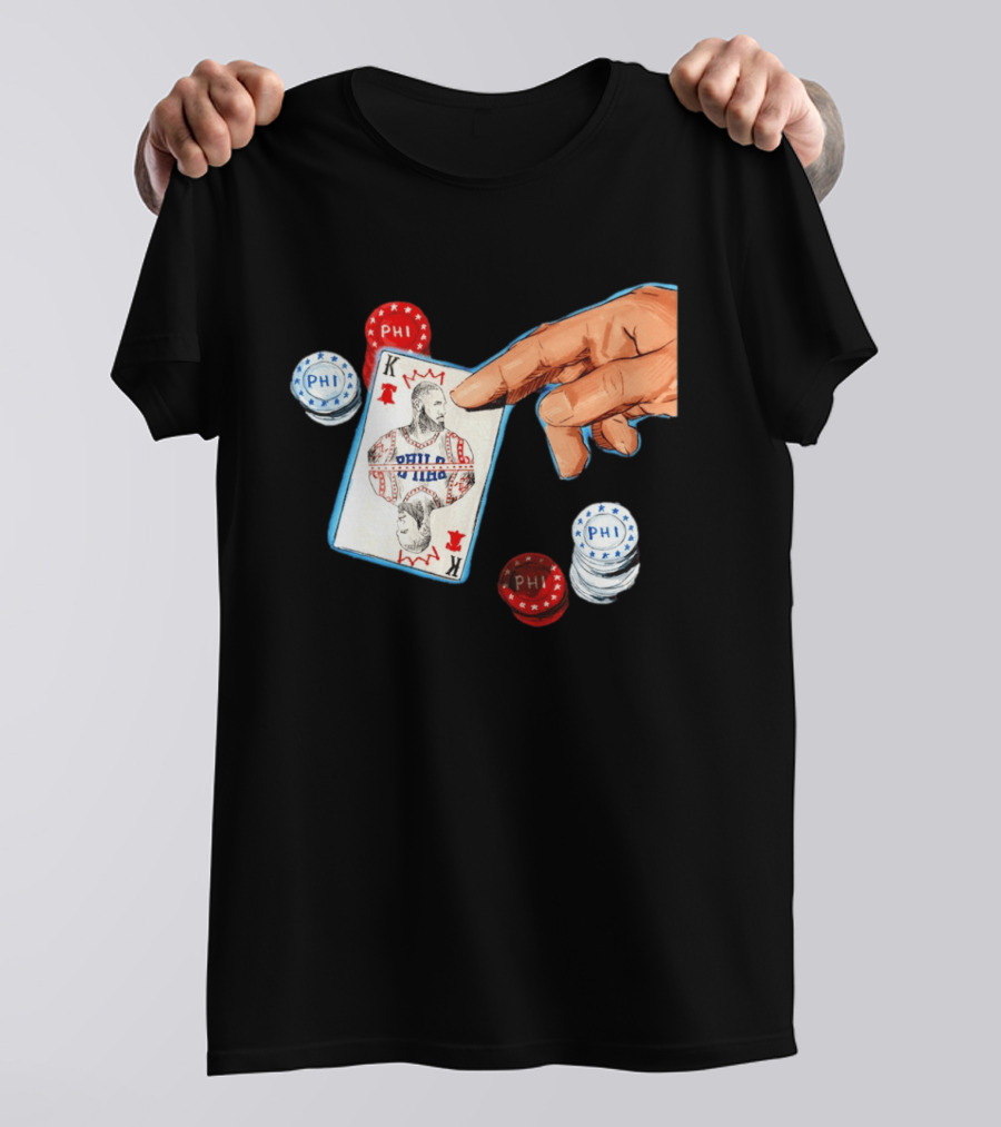 Philadelphia 76ers King Playing Card LeBron James The Last Hand T-Shirt