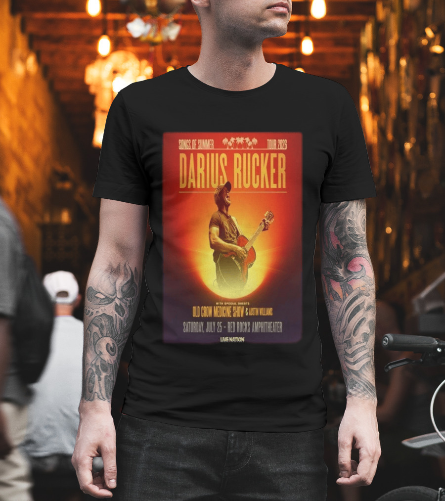 Songs Of Summer Tour 2026 Darius Rucker With Old Crow Medicine Show And Austin Williams Live At Red Rocks Amphitheater July 25 T-Shirt