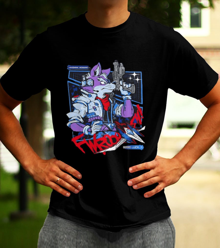 Incoming Message Fwooom Good Luck Star Fox Gaming T-Shirt