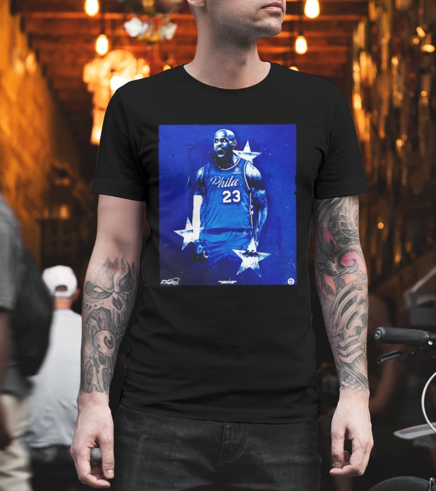 LeBron James Philadelphia 76ers Philly 23 Blue Stars T-Shirt