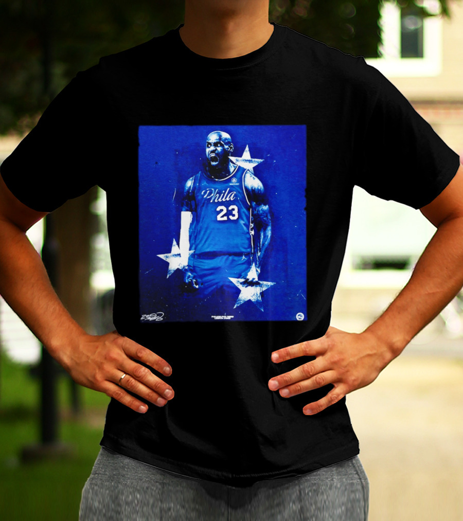 LeBron James Philadelphia 76ers Philly 23 Blue Stars T-Shirt