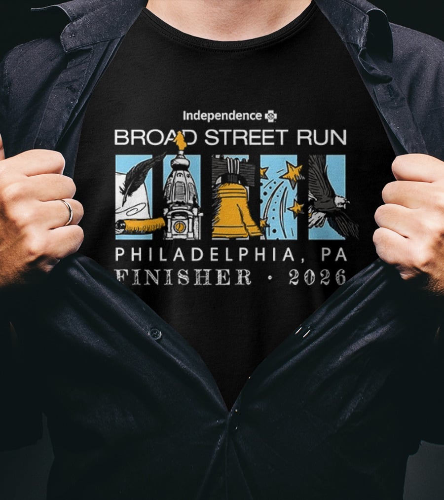 Independence Broad Street Run Philadelphia PA Finisher 2026 T-Shirt