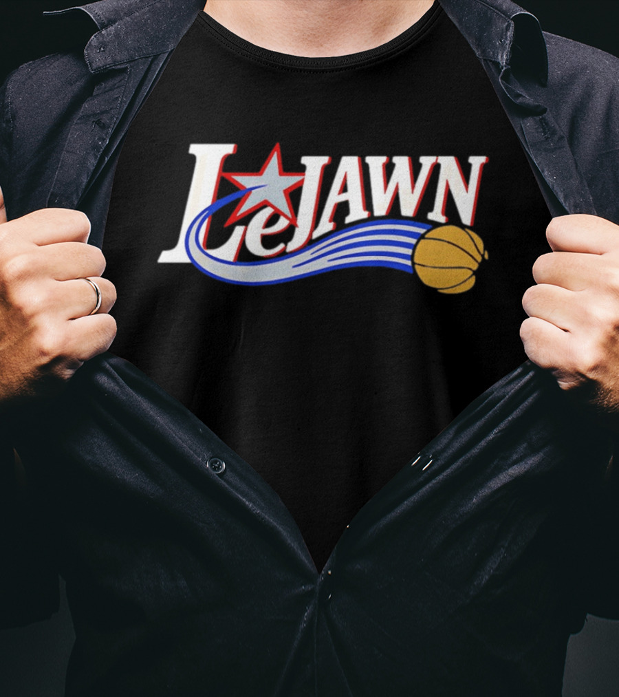 LeJawn Philadelphia 76ers LeBron James 23 NBA Niners Basketball Star T-Shirt