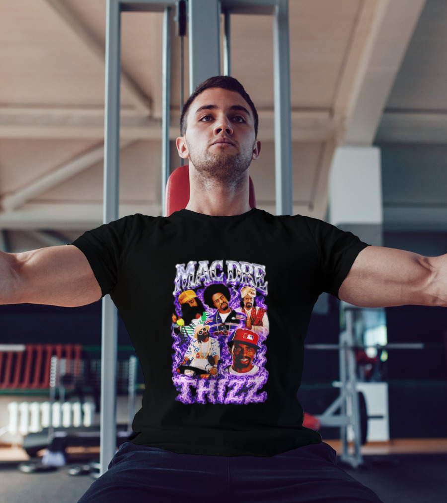 Mac Dre Thizz Collage Purple Rap Music T-Shirt