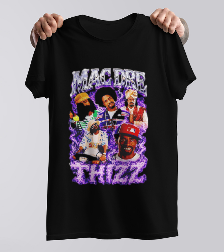 Mac Dre Thizz Collage Purple Rap Music T-Shirt