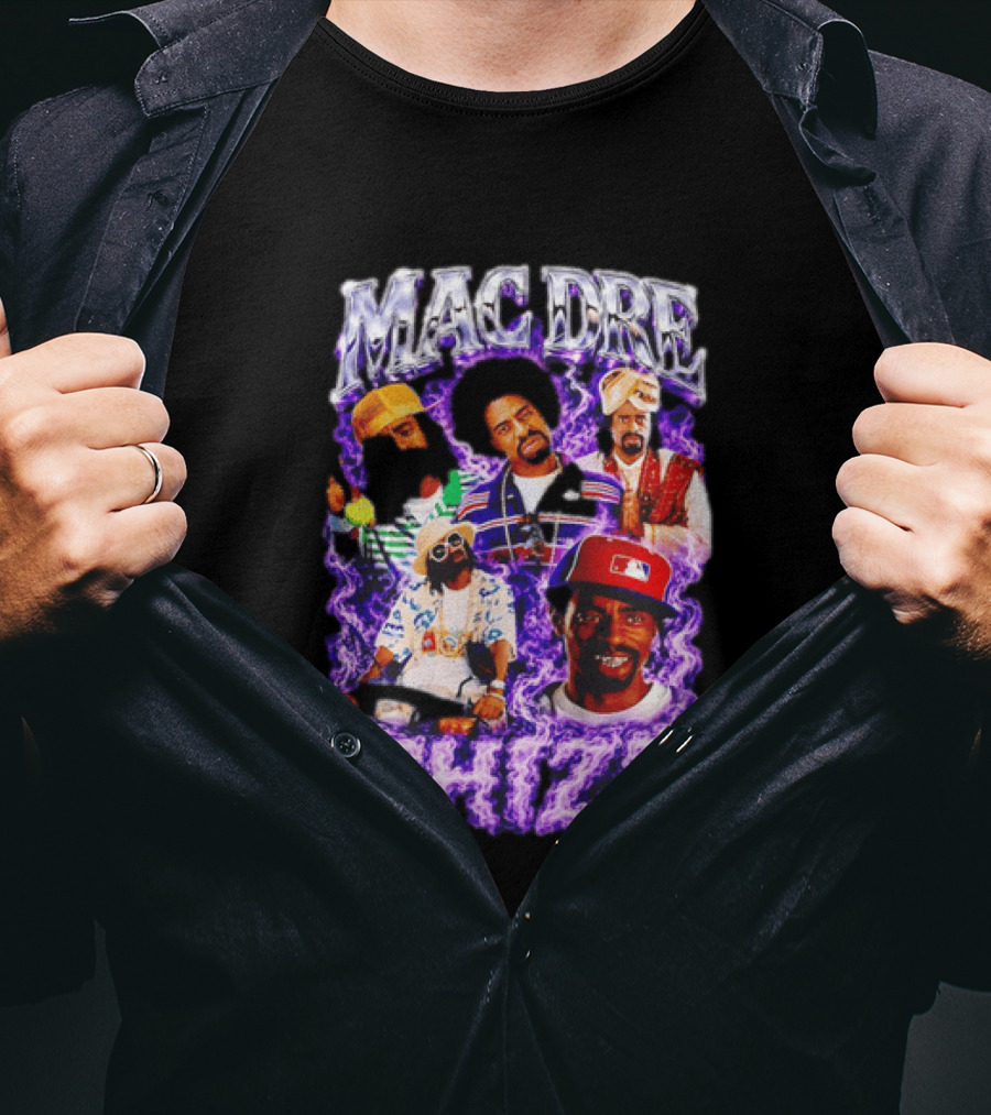 Mac Dre Thizz Collage Purple Rap Music T-Shirt