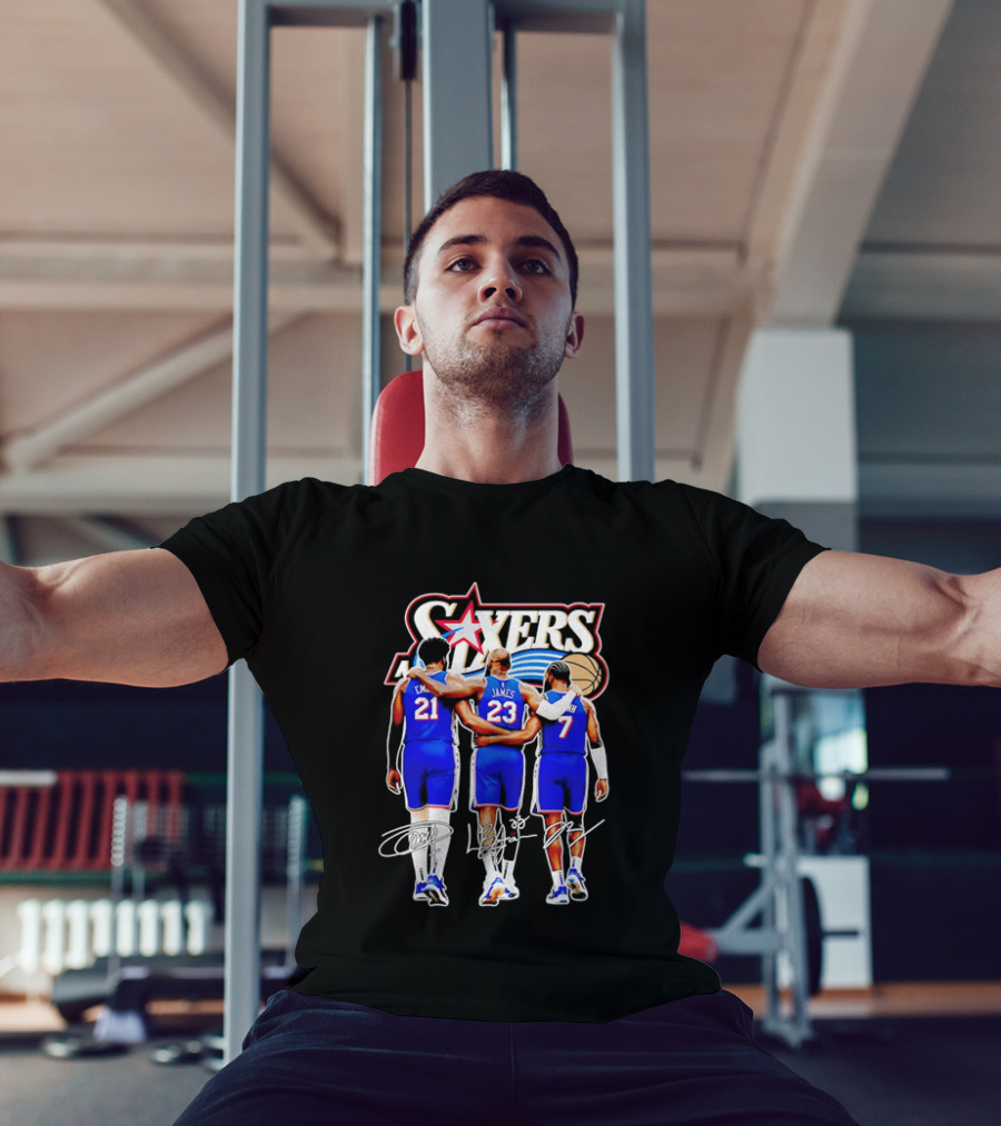 Philadelphia 76ers Embiid James Harden Back To Back Basketball Stars Sixers T-Shirt