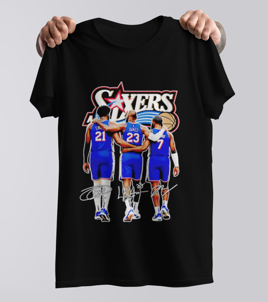 Philadelphia 76ers Embiid James Harden Back To Back Basketball Stars Sixers T-Shirt