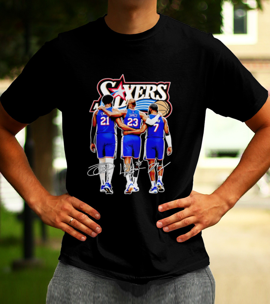 Philadelphia 76ers Embiid James Harden Back To Back Basketball Stars Sixers T-Shirt