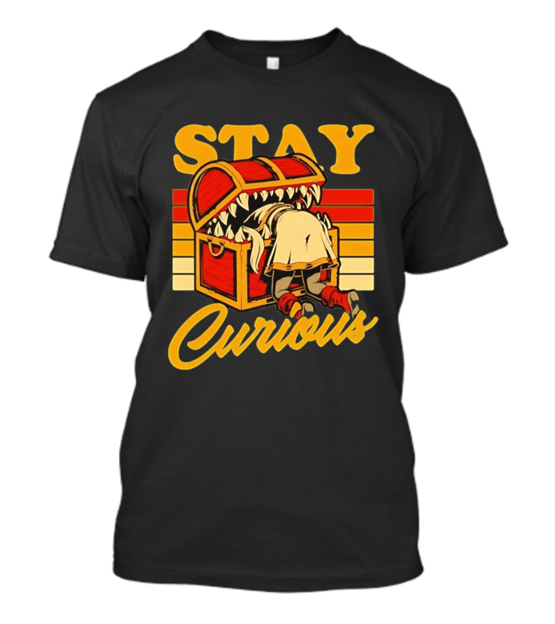 Stay Curious Mimic Dungeons And Dragons Role Playing Game T-Shirt