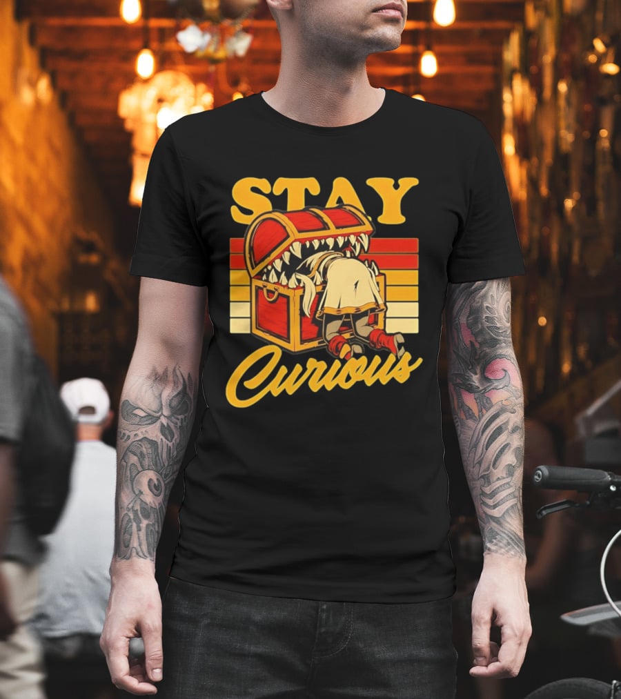 Stay Curious Mimic Dungeons And Dragons Role Playing Game T-Shirt