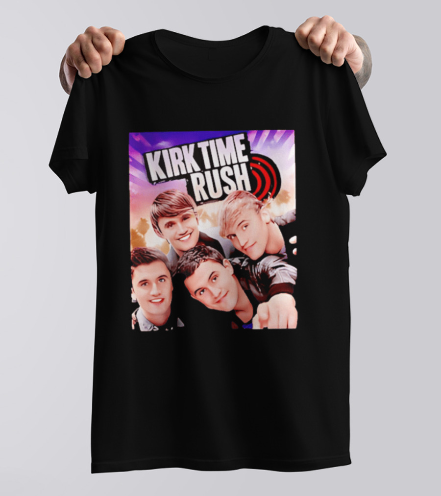 Kirk Time Rush Band Members With Palm Trees T-Shirt