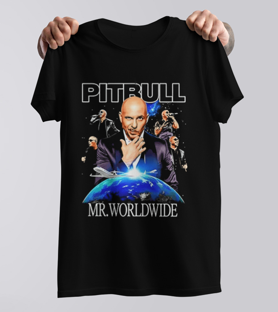 PITBULL Mr Worldwide Armando Christian Pérez Collage T-Shirt
