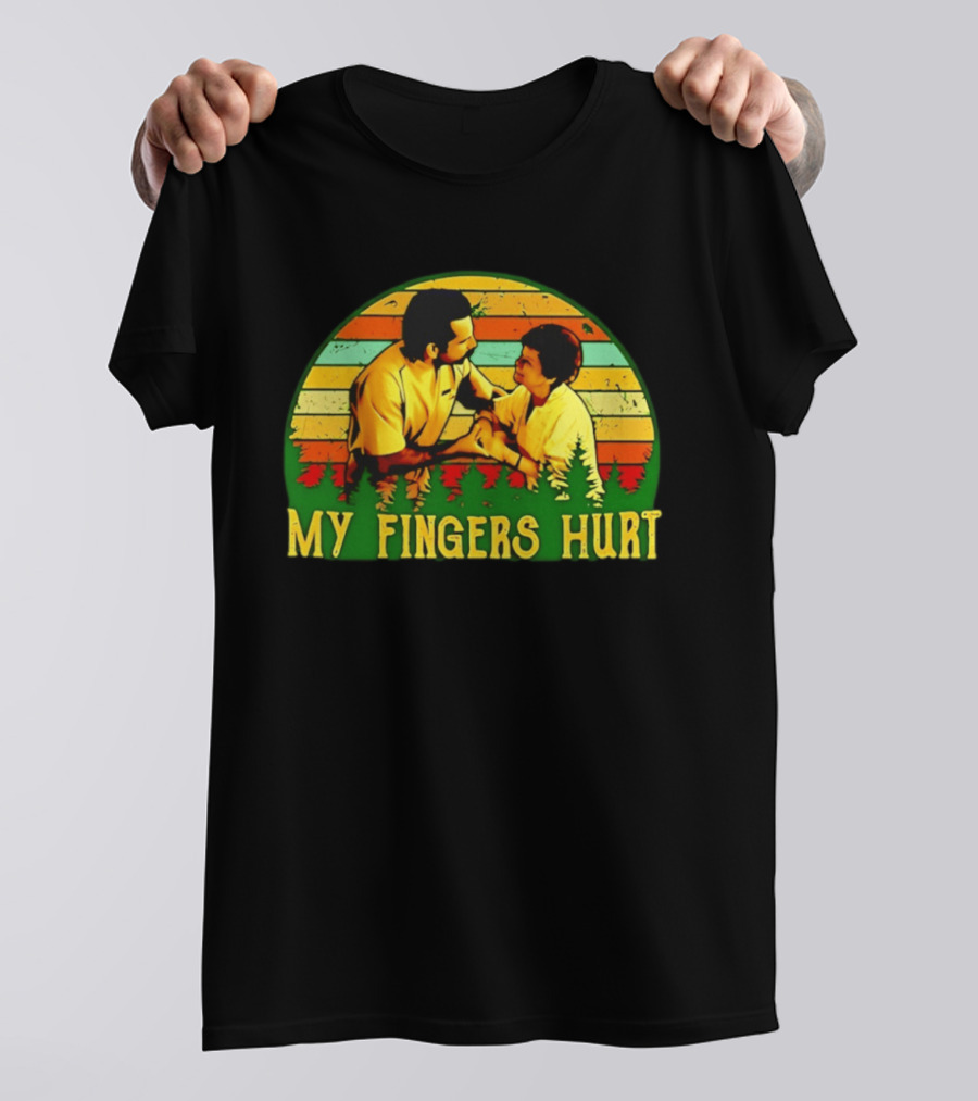 Happy Gilmore My Fingers Hurt Scene Vintage Style Adam Sandler T-Shirt