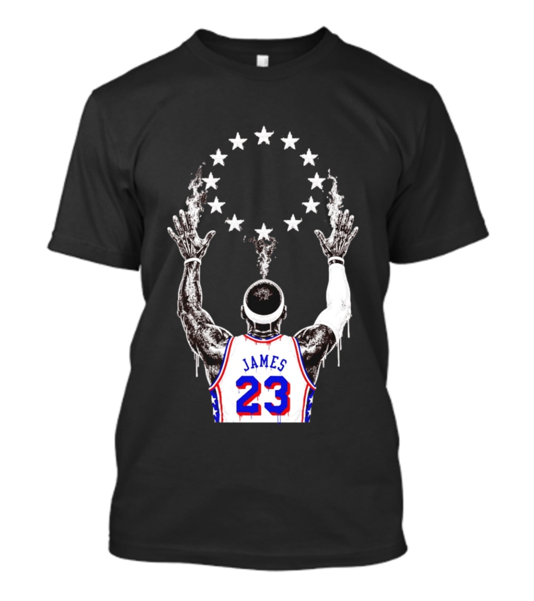 LeBron James 23 Philadelphia 76ers Starry T-Shirt