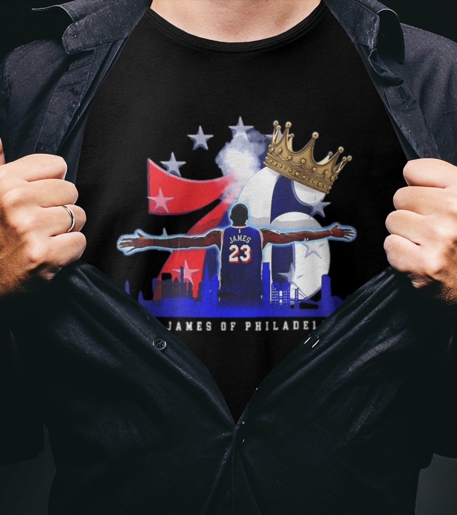 LeBron James NBA 76ers King James Of Philadelphia T-Shirt