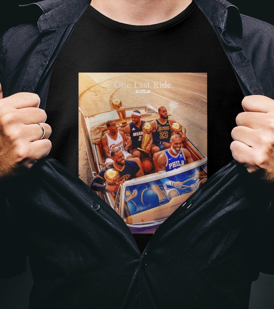 One Last Ride LeBron James Cavaliers Heat Lakers 76ers 23 6 3 T-Shirt