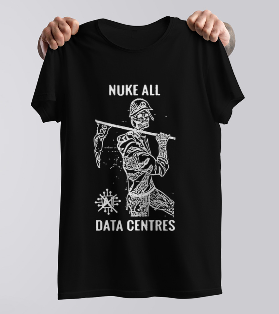 Nuke All Data Centres 2026 AI Skull Soldier Nuclear T-Shirt