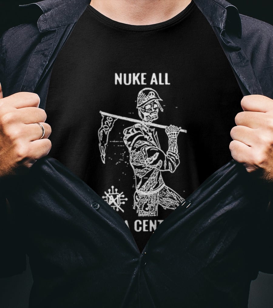 Nuke All Data Centres 2026 AI Skull Soldier Nuclear T-Shirt