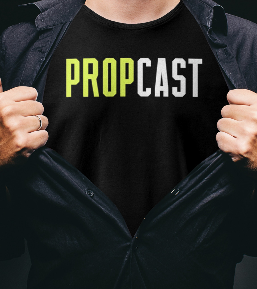 Propcast Podcast Merchandise Yellow And White T-Shirt