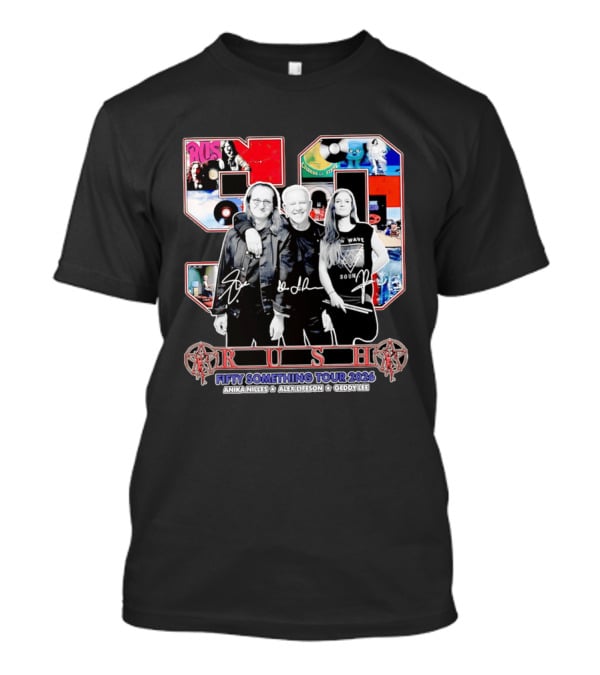 Rush Fifty Something Tour 2026 Anika Nilles Alex Lifeson Geddy Lee T-Shirt