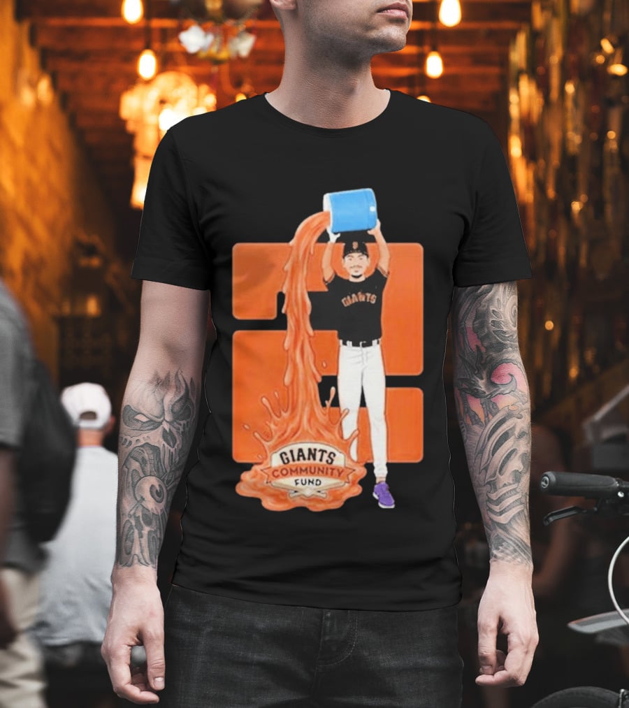 San Francisco Giants Community Fund Player Orange Bucket Splash T-Shirt